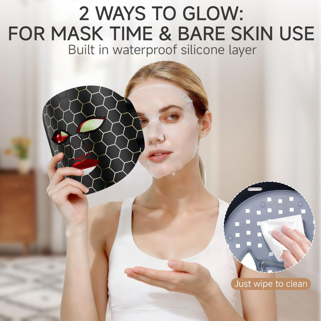 4-Color LED Light Therapy Mask — Face, Rechargeable