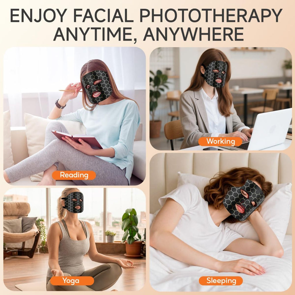 4-Color LED Light Therapy Mask — Face, Rechargeable