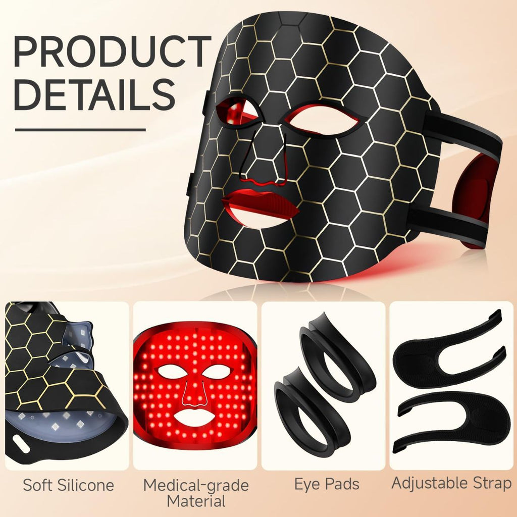 4-Color LED Light Therapy Mask — Face, Rechargeable