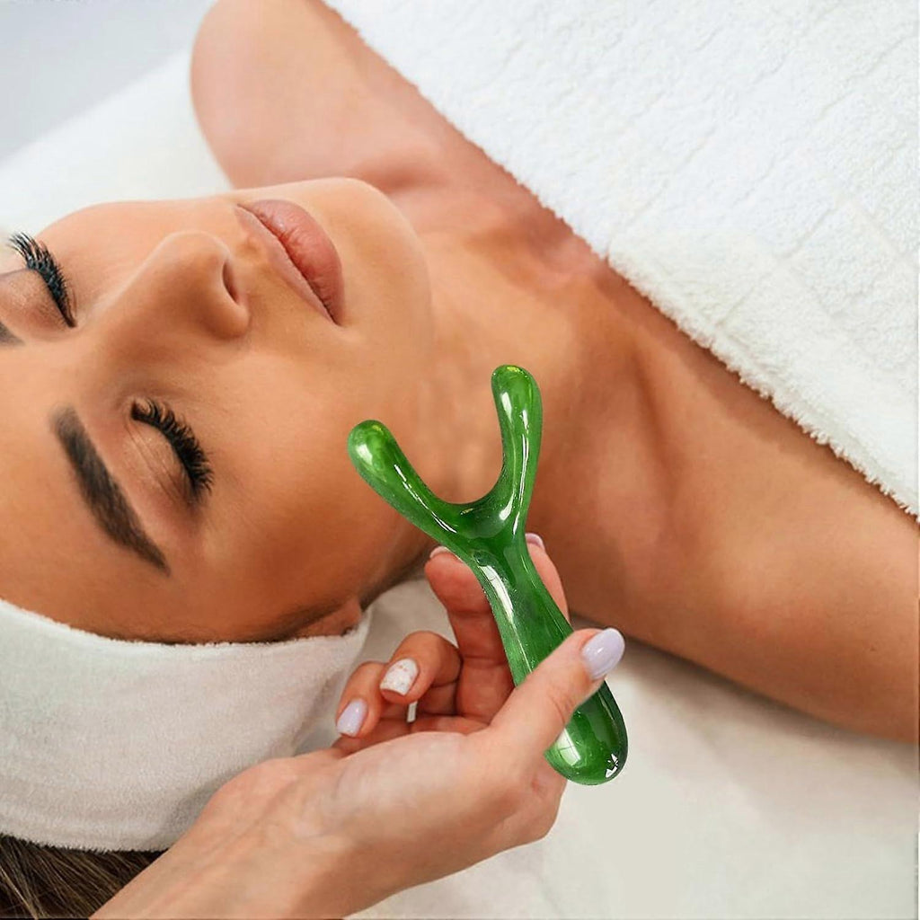 Y-Shape Gua Sha Tool for Nose, Jaw & Neck Contouring