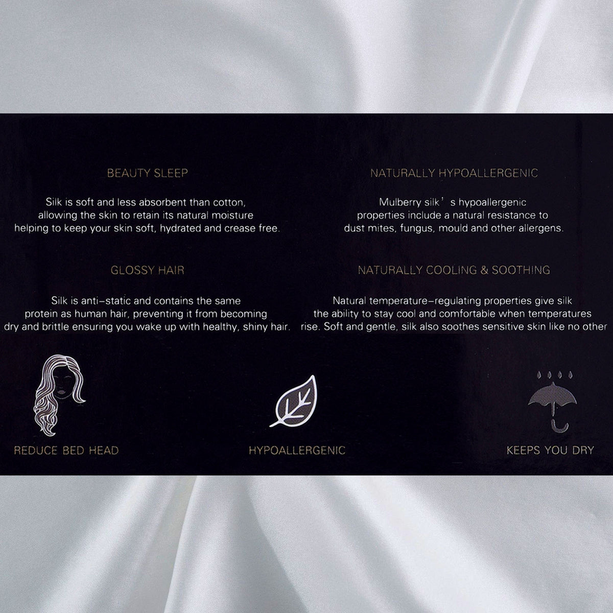 Royal Comfort 100% Mulberry Silk Pillowcase — Silver
