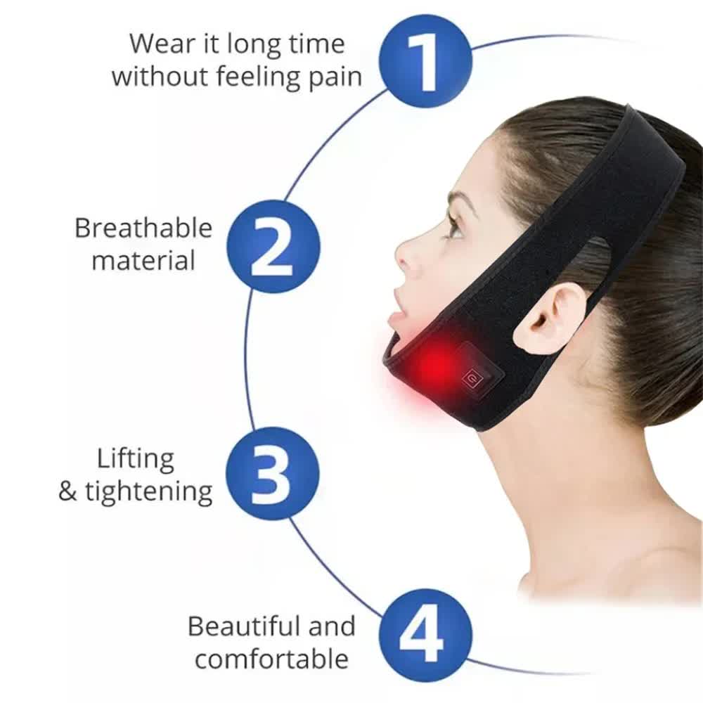 LED V-Line Chin Strap — Red Light Therapy for Jawline Firming