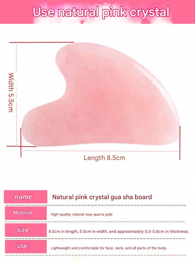 2-Piece Natural Gua Sha Facial Tool Set — Hand-Polished Stone Roller & Board