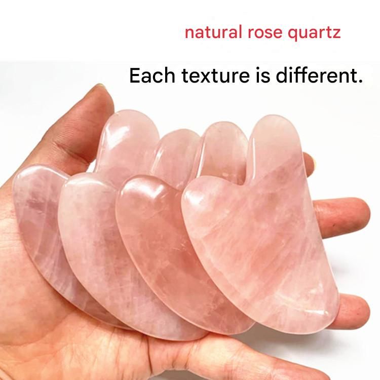 2-Piece Natural Gua Sha Facial Tool Set — Hand-Polished Stone Roller & Board