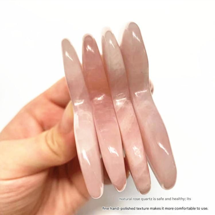 2-Piece Natural Gua Sha Facial Tool Set — Hand-Polished Stone Roller & Board