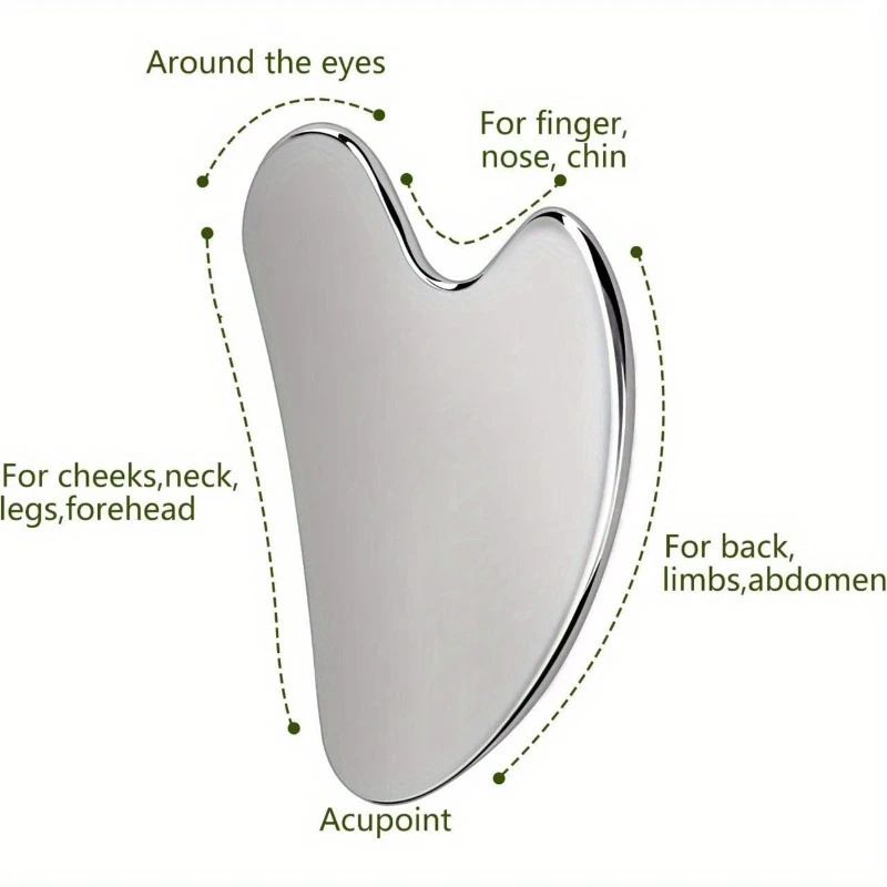 Stainless Steel Gua Sha & Roller Set (3-Piece) — Sculpt, Lift, Relax
